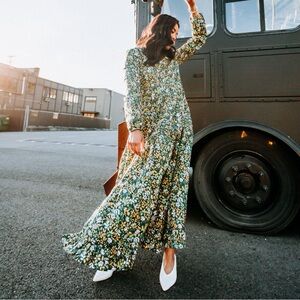 long golden dress Gold Chiffon Simple Long Prom Dresses V Neck Cheap Prom Dress ARD2107 –  SheerGirl main image 1